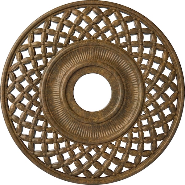 Ekena Millwork Robin Ceiling Medallion (Fits Canopies up to 6 1/4"), 22 1/4"OD x 4 3/4"ID x 1 1/4"P, Rubbed Bronze CM22RBRZS - main